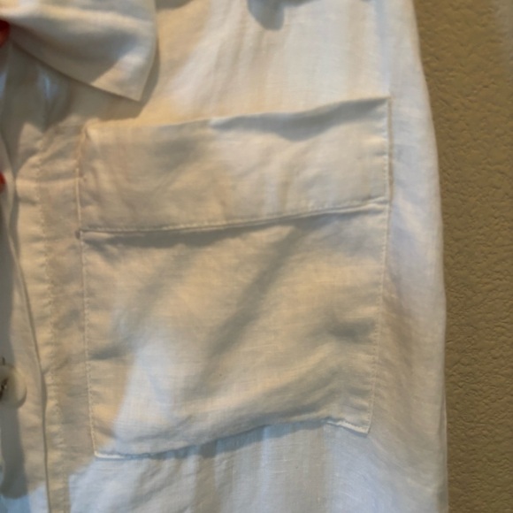 White 100% Linen Pocketed Skirt by MNG Mango, XS, Trending Summer Boho Airy - Picture 5 of 16